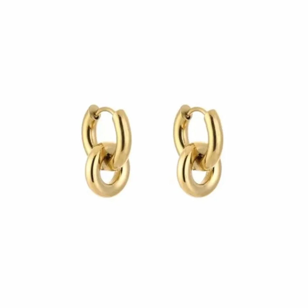 Mini Round Earrings Gold