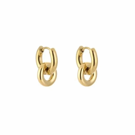 Mini Round Earrings Gold