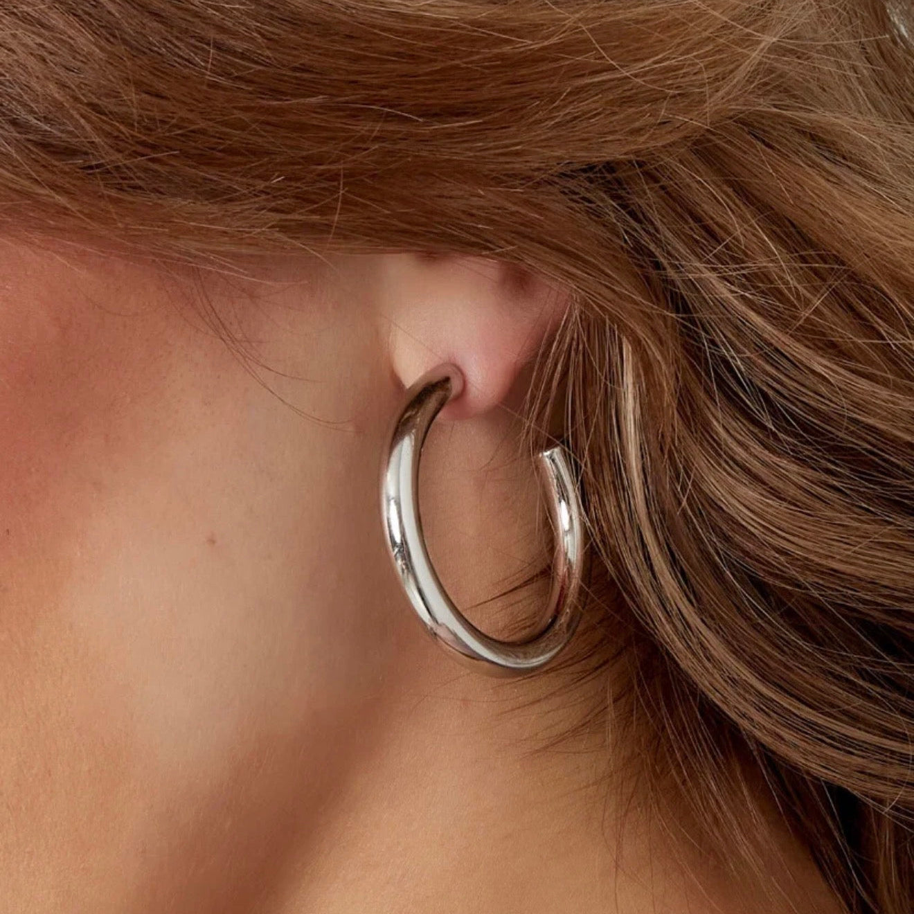 Basic Half Hoops Earrings Silver
