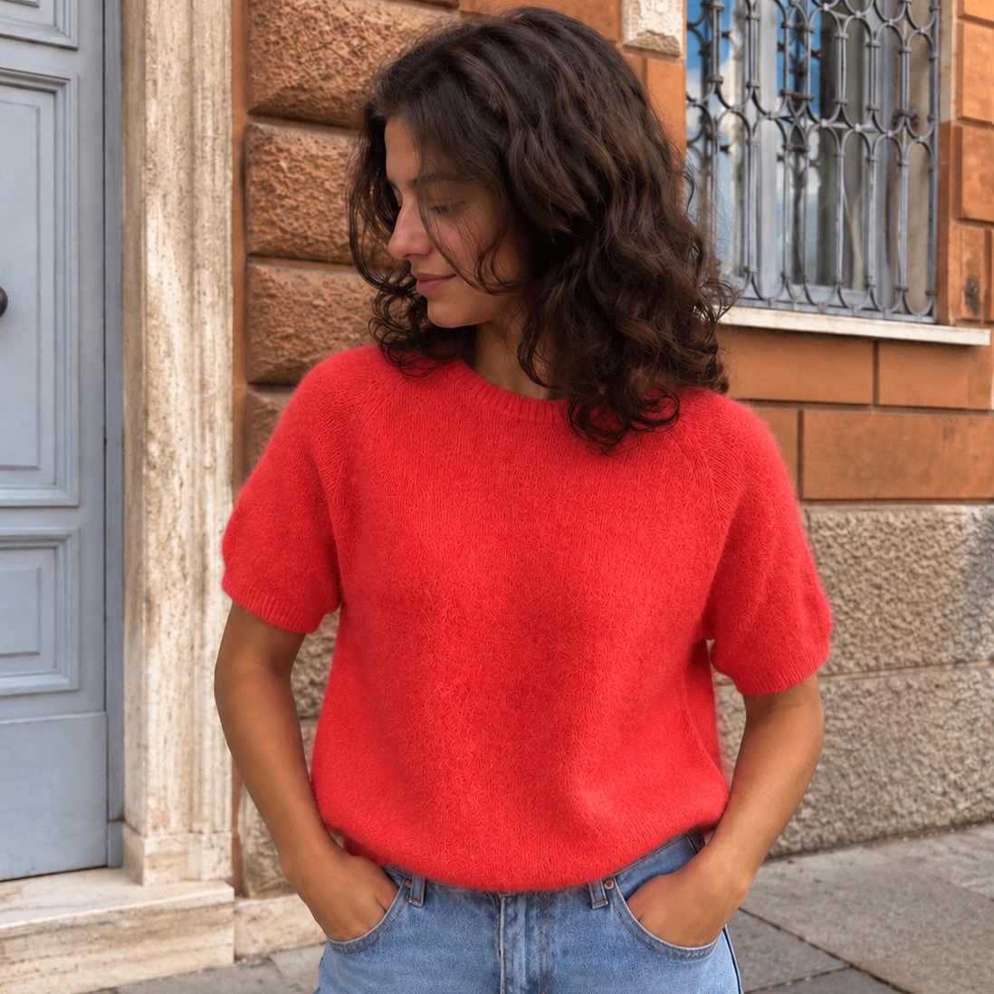 Livia Top Cherry Red