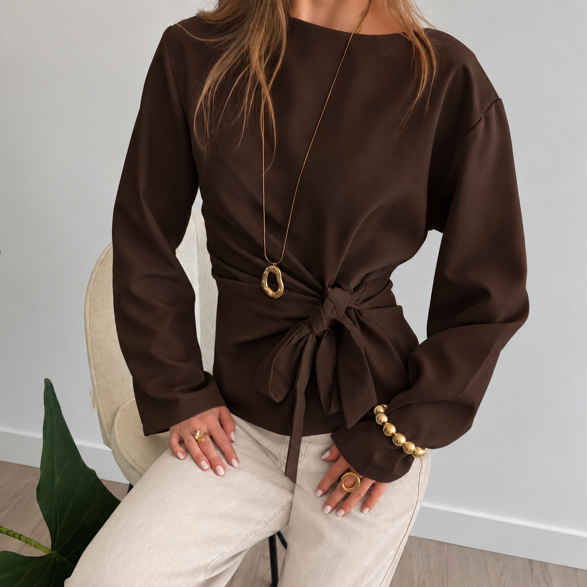 Selina Blouse Brown