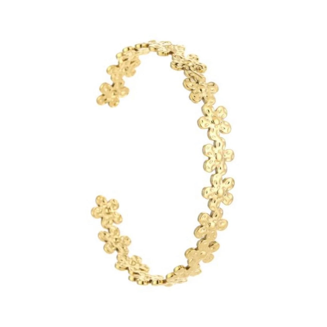 Multi Mini flower Bangle Gold