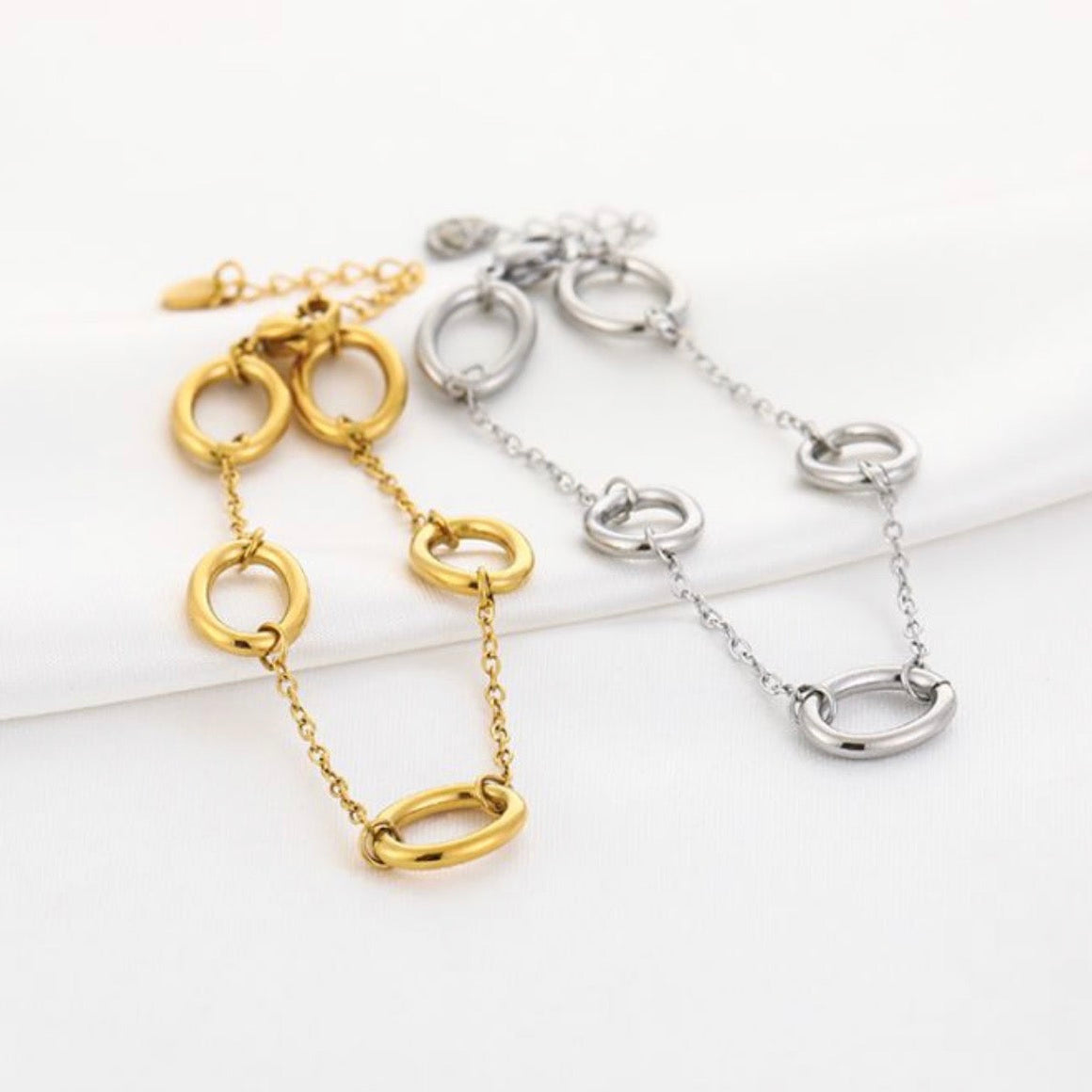 Multi Hoop Bracelet Silver