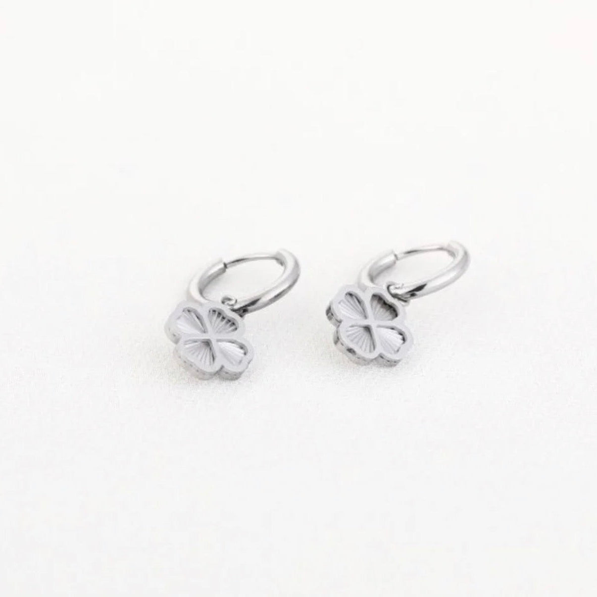 Cute Clover Earrings Silver
