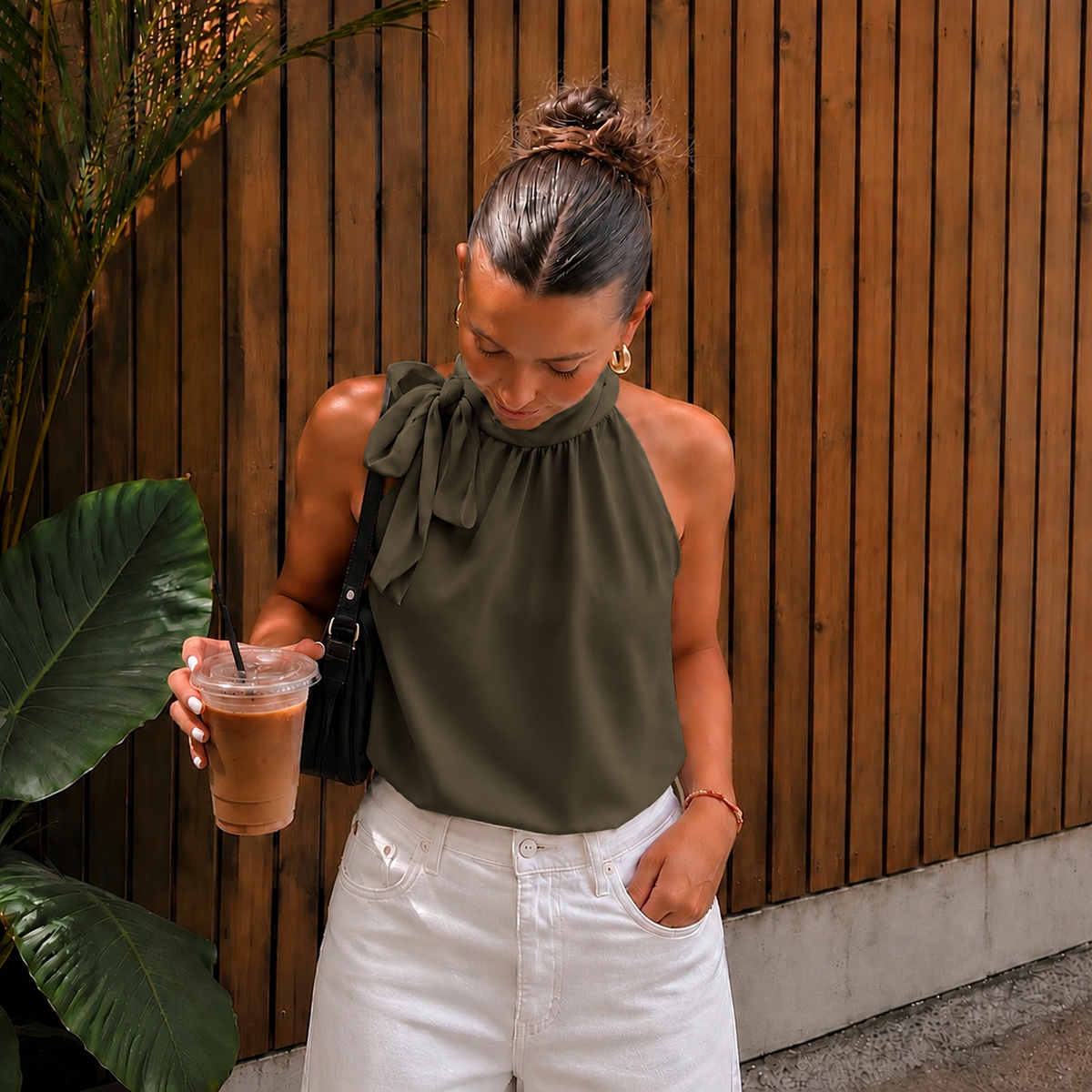 Bella Top Khaki