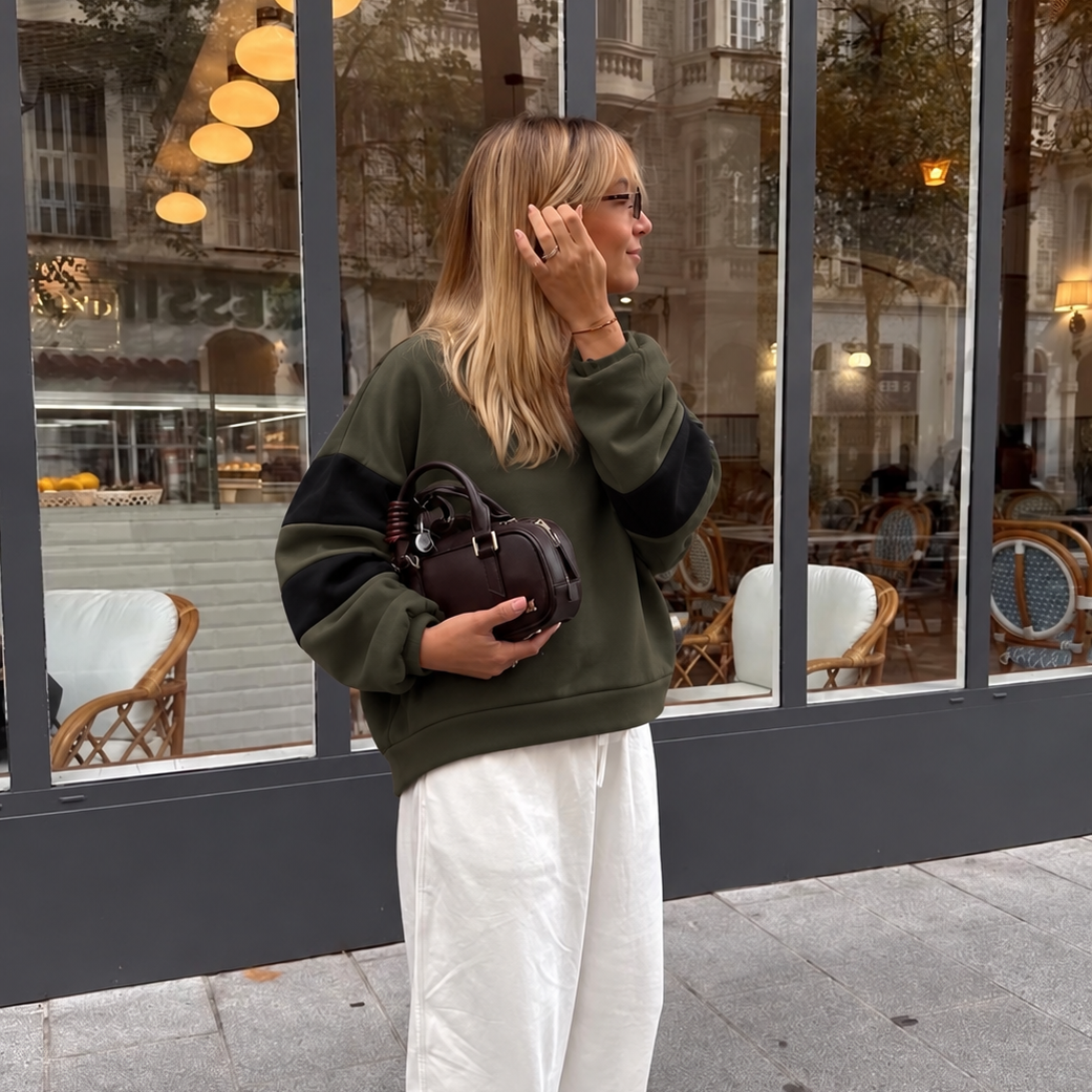 Alix Sweater Kakhi & Black
