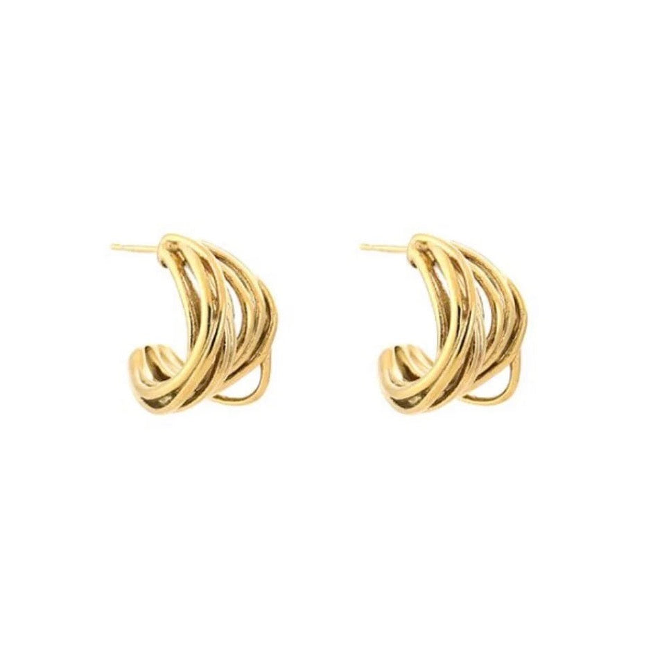 Lines Earrings Gold