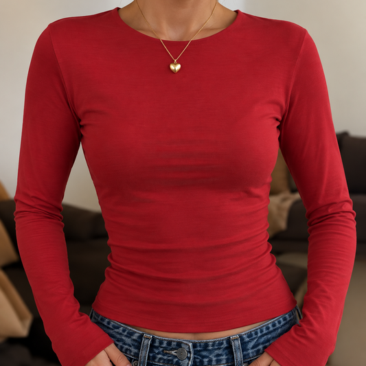 Mia Top Cherry Red