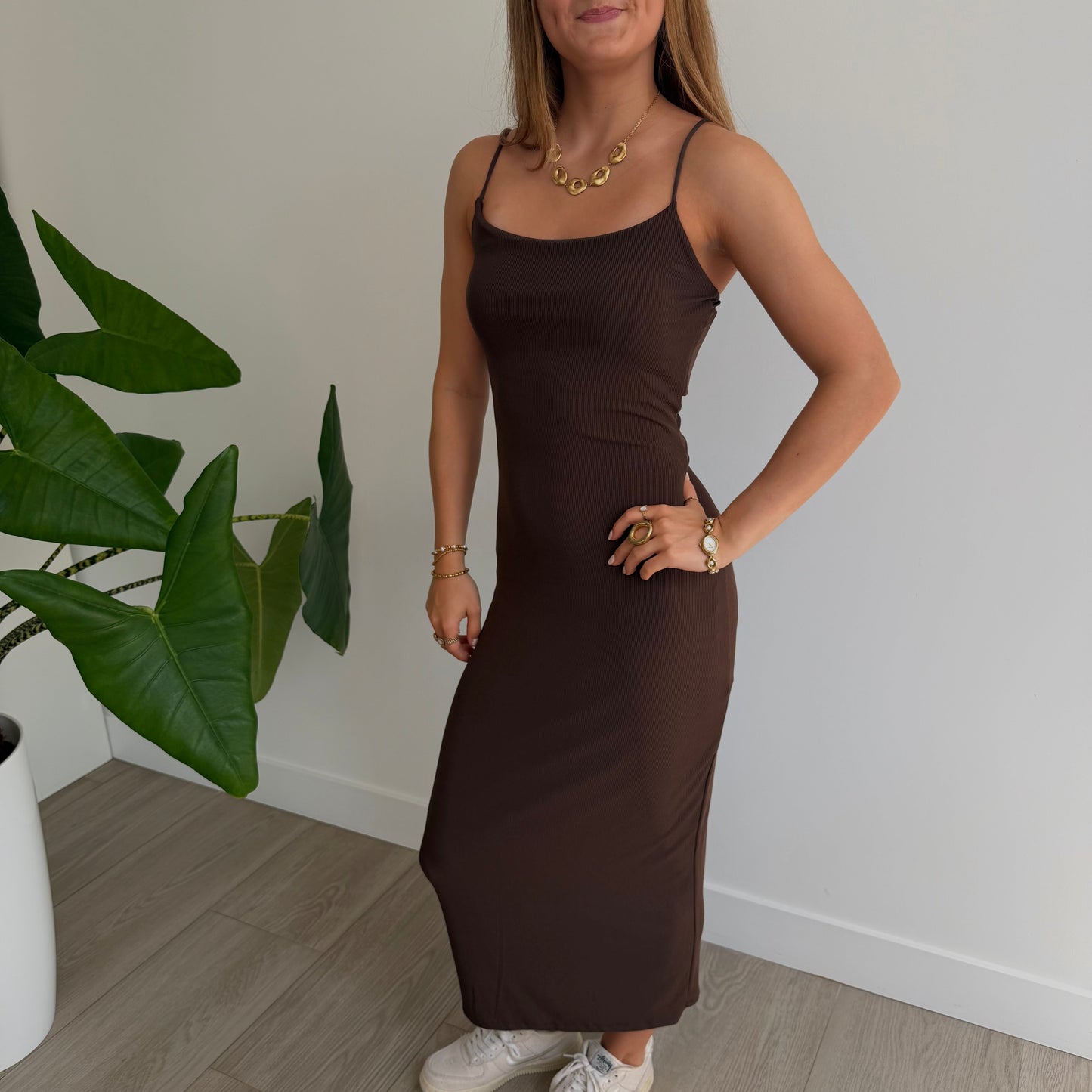 Santorini Dress Brown