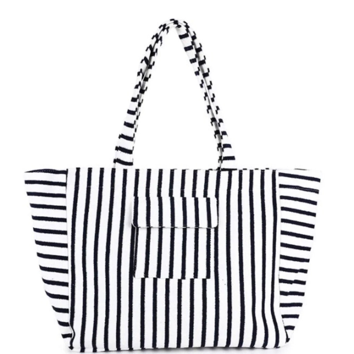 Beach Bag Blue & White