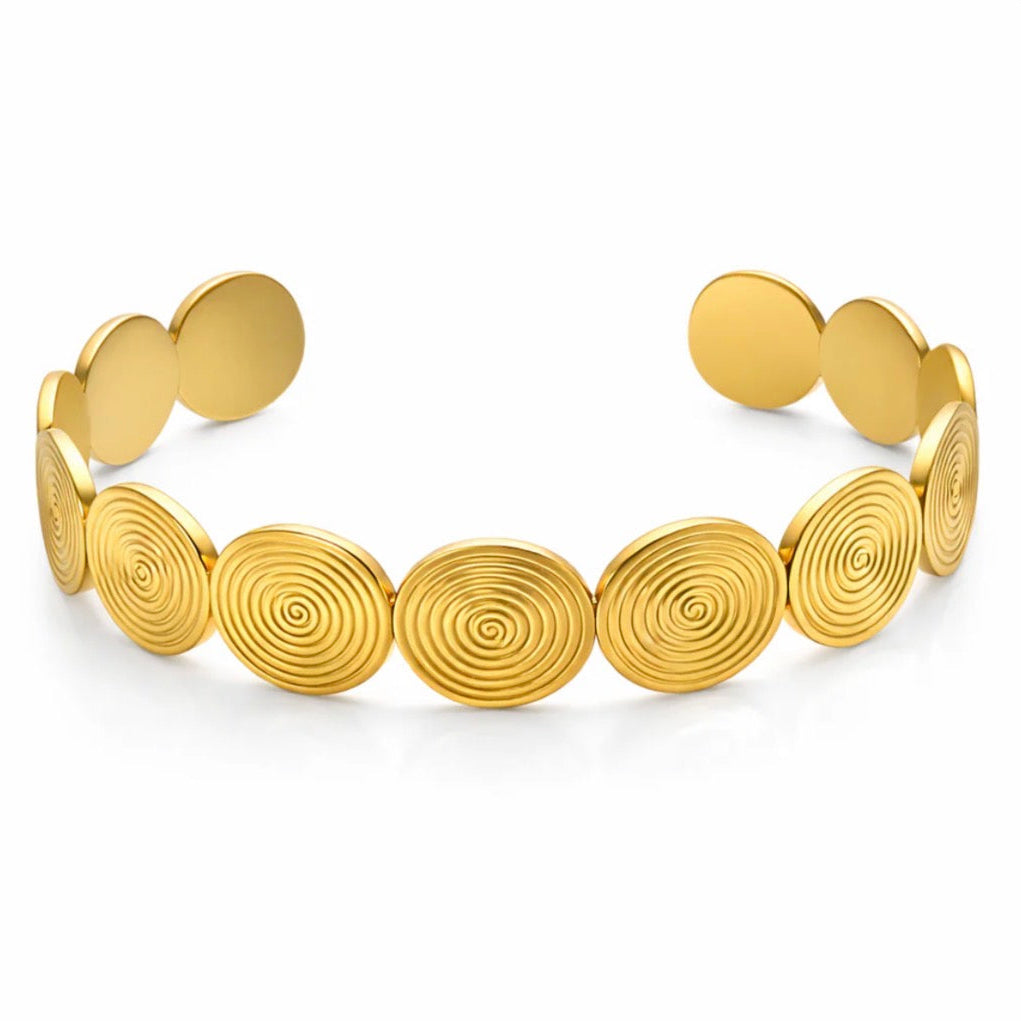 Multi Mini Spiral Bangle Gold