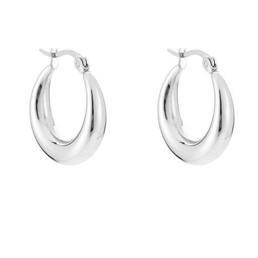Small Nova Hoops Earrings Silver