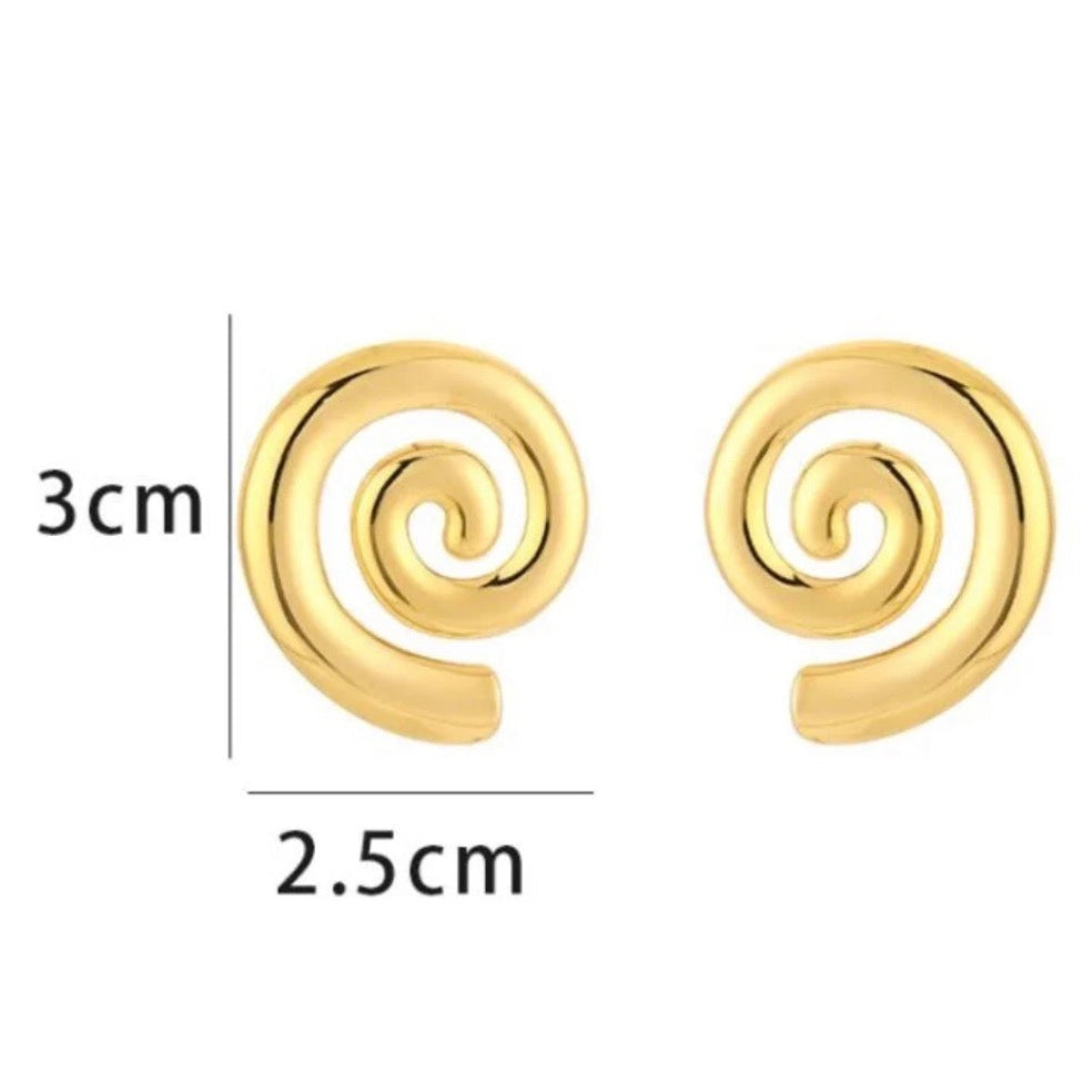 Spiral Earrings Gold
