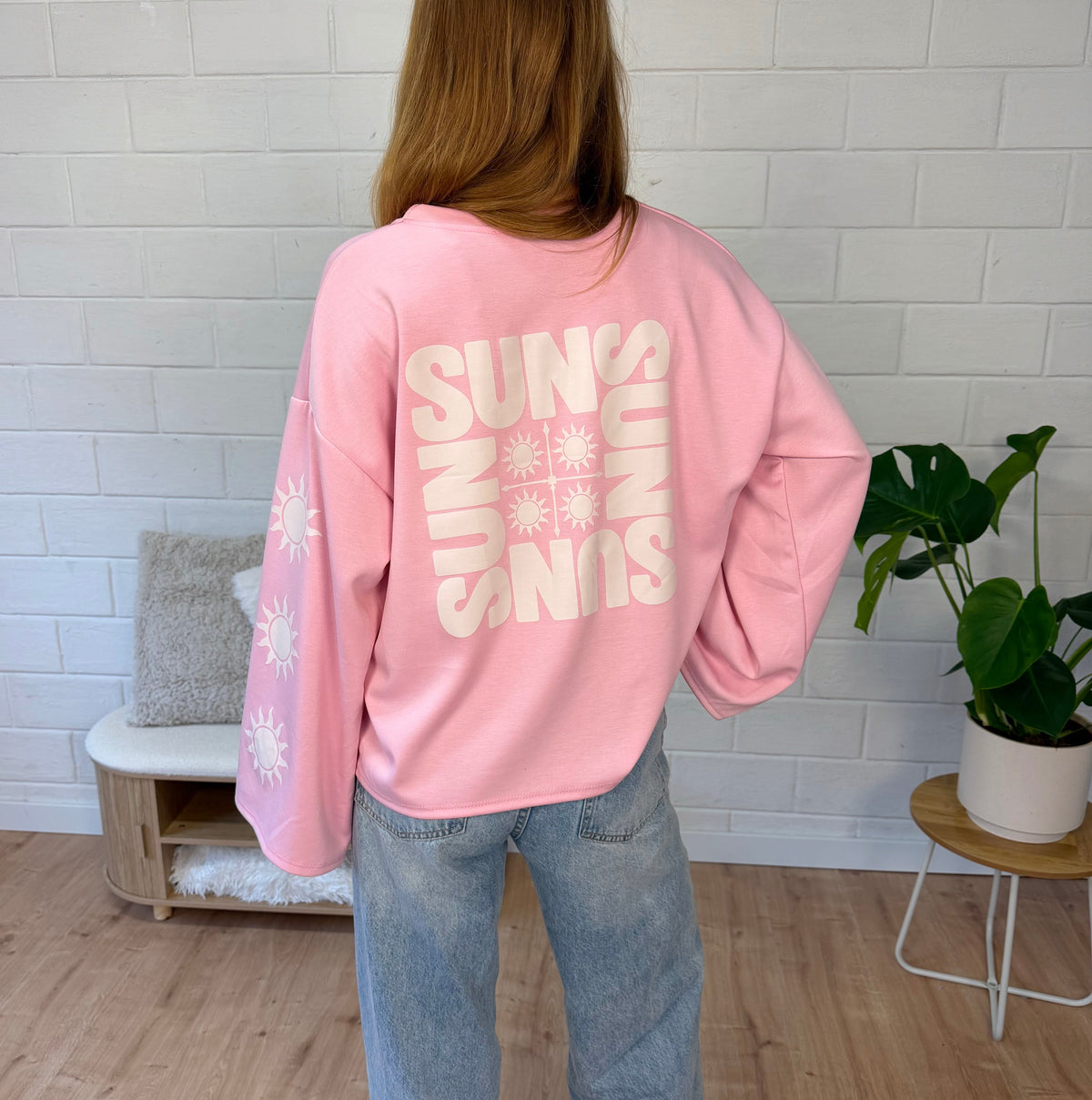 Sunny Longsleeve Pink & White