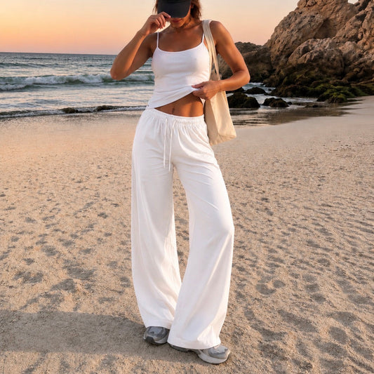 Lula Linen Pants White (Regular)