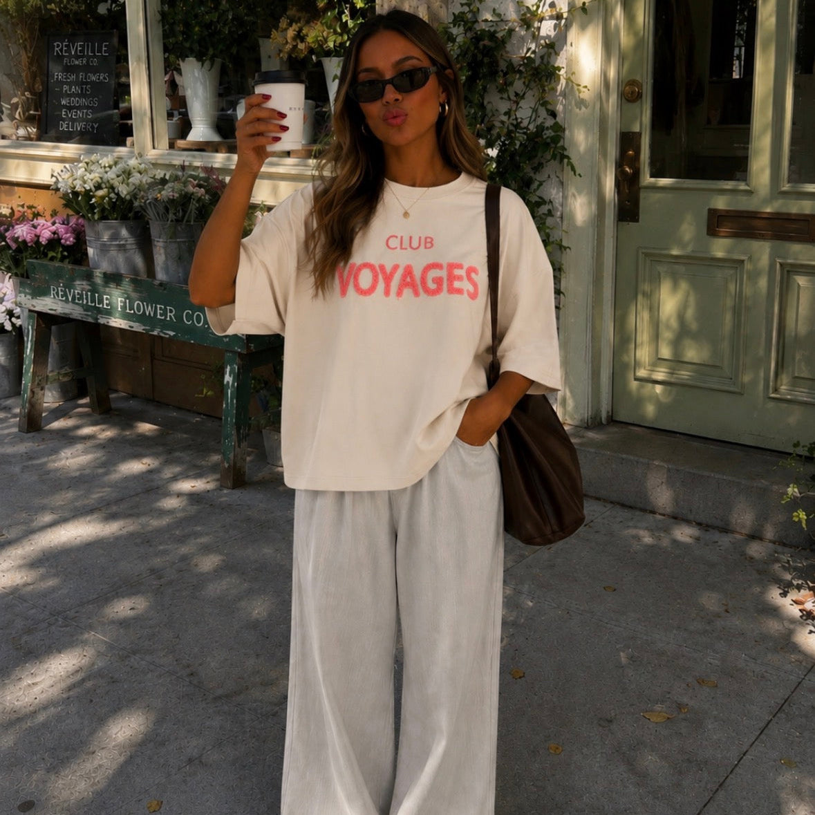 Voyages T-shirt Sky & Pink