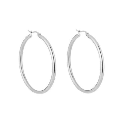 Classic Hoops Earrings Silver