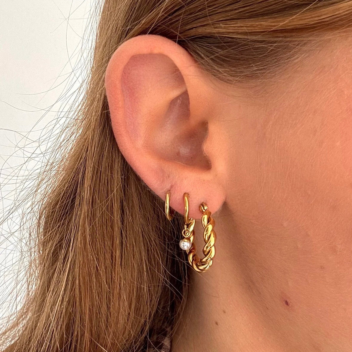 Twisted Hoops Silver