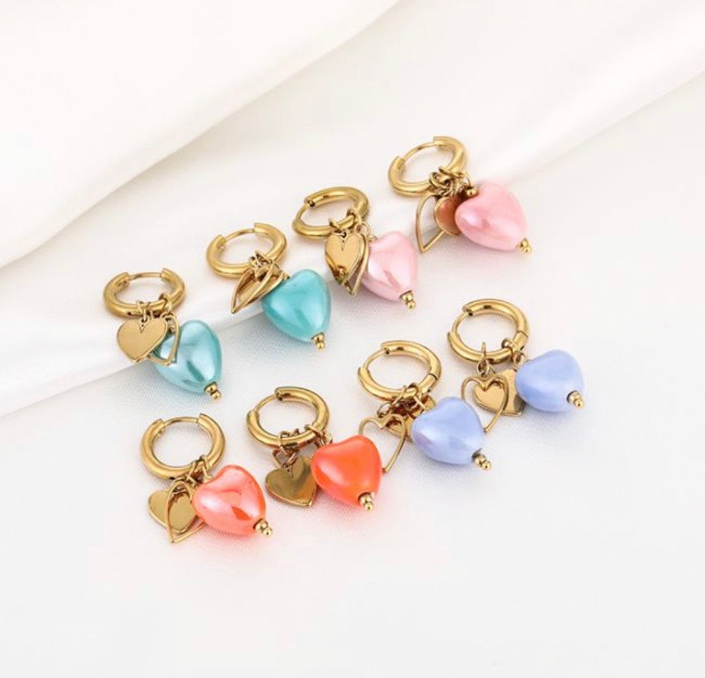 Tropical Heart Earrings