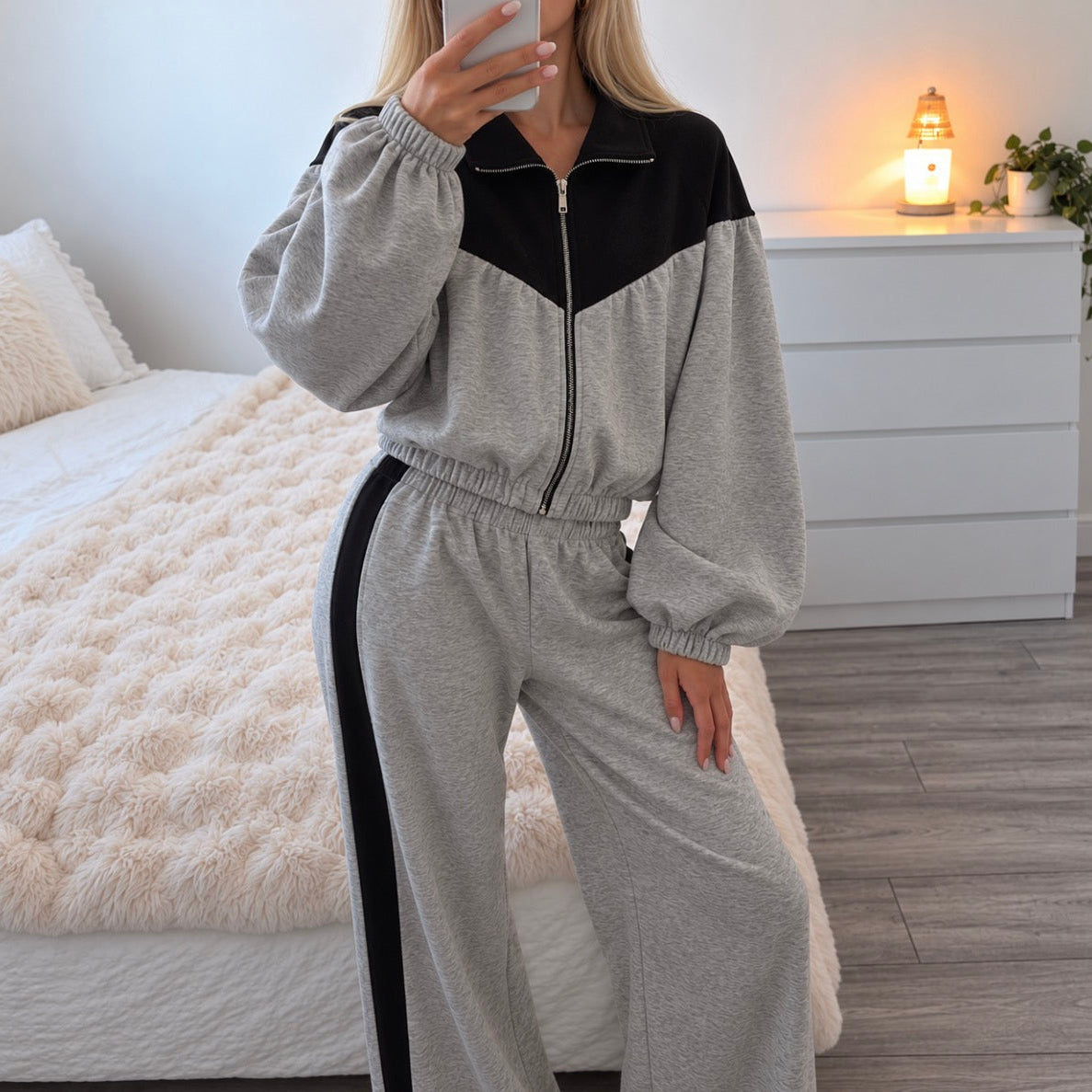 Maybel Comfy Set Grey & Black