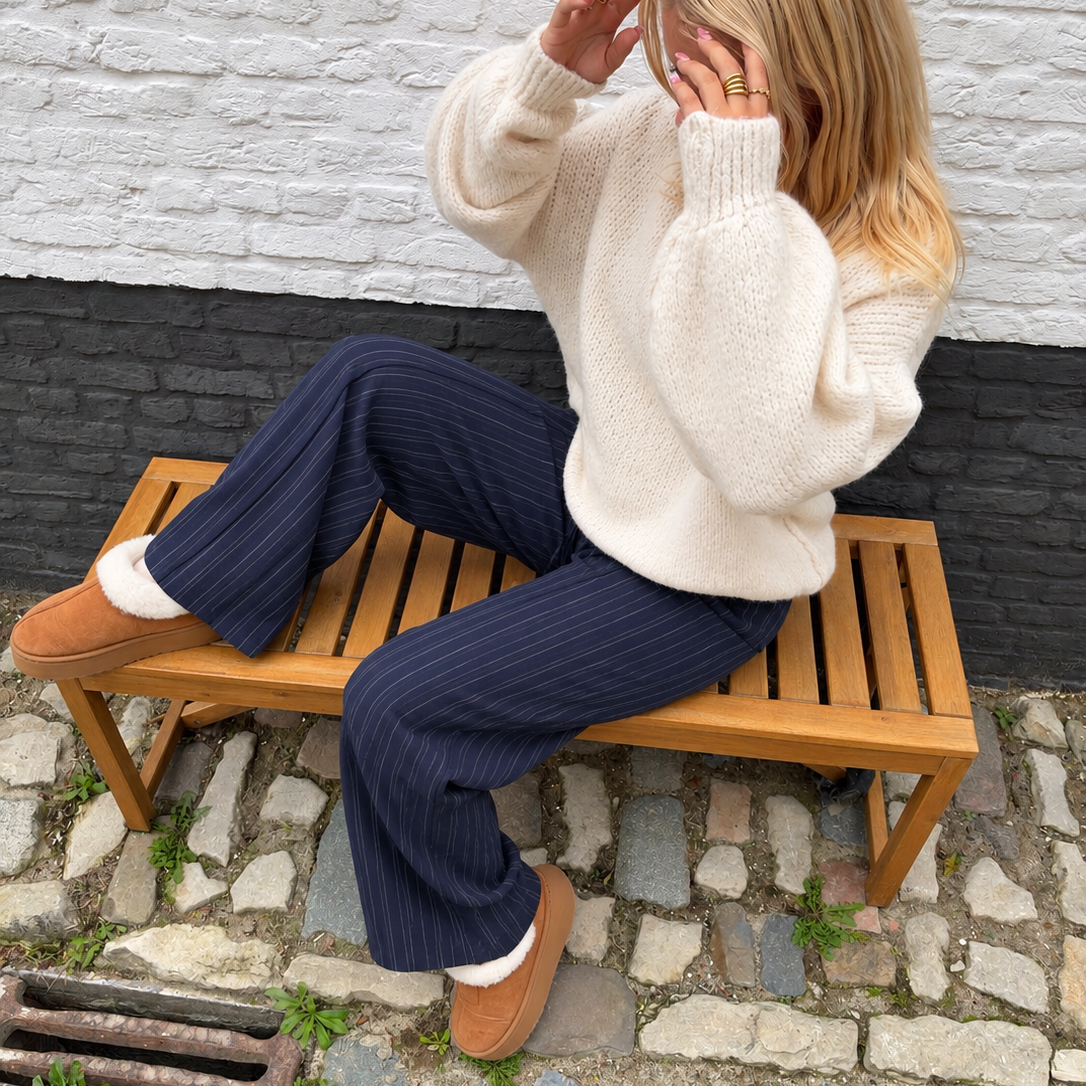 Emma Wide Leg Pants Blue