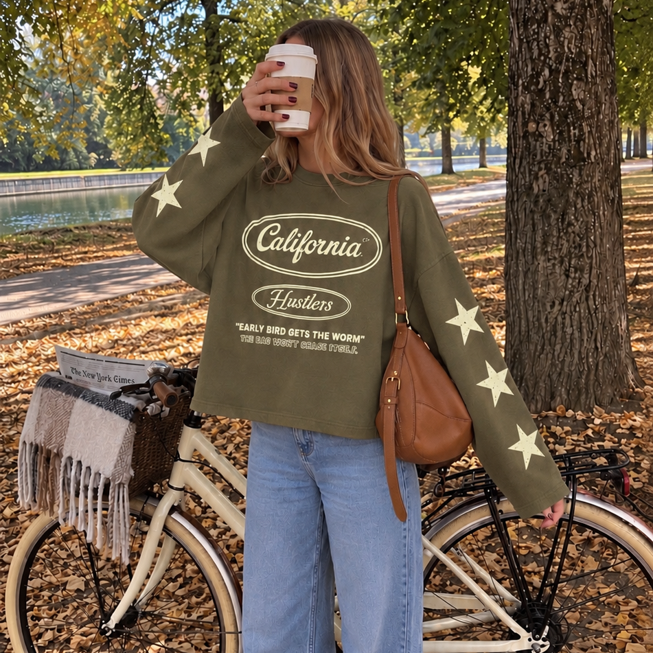 California Star Longsleeve Khaki