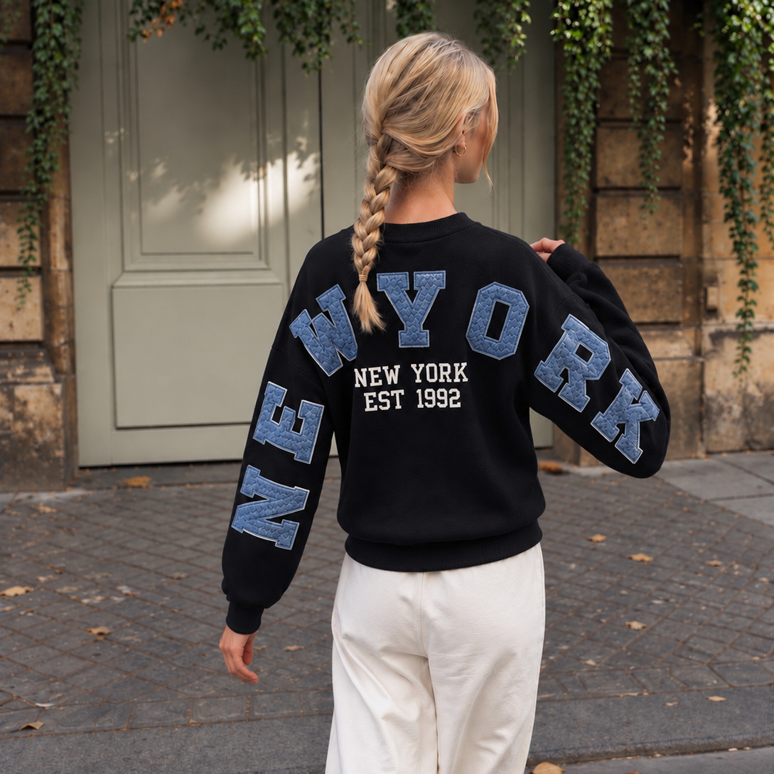 New York Sweater Black & Jeans