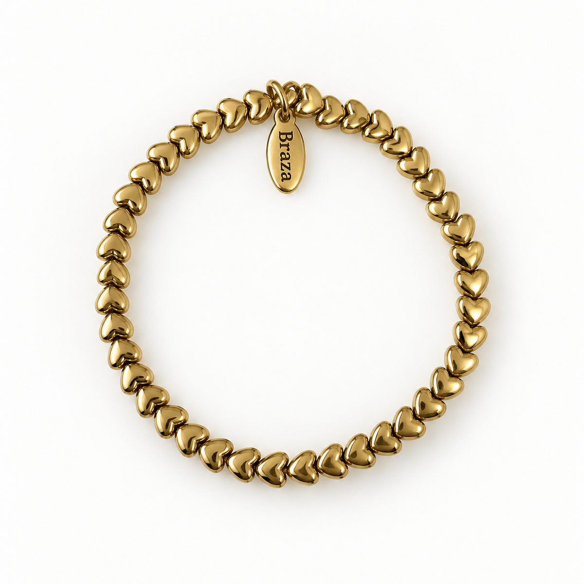 Heart Pearls Bracelet Gold
