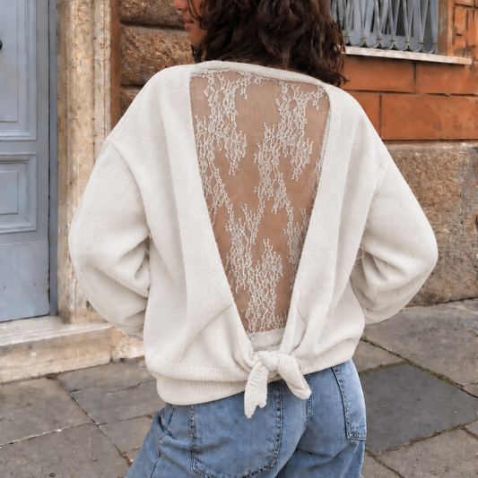 Kiki Lace Sweater Off-White
