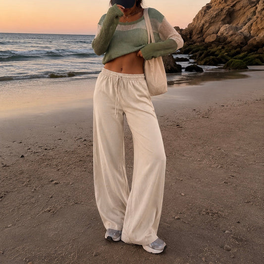 Lula Linen Pants Beige (Tall Proof)