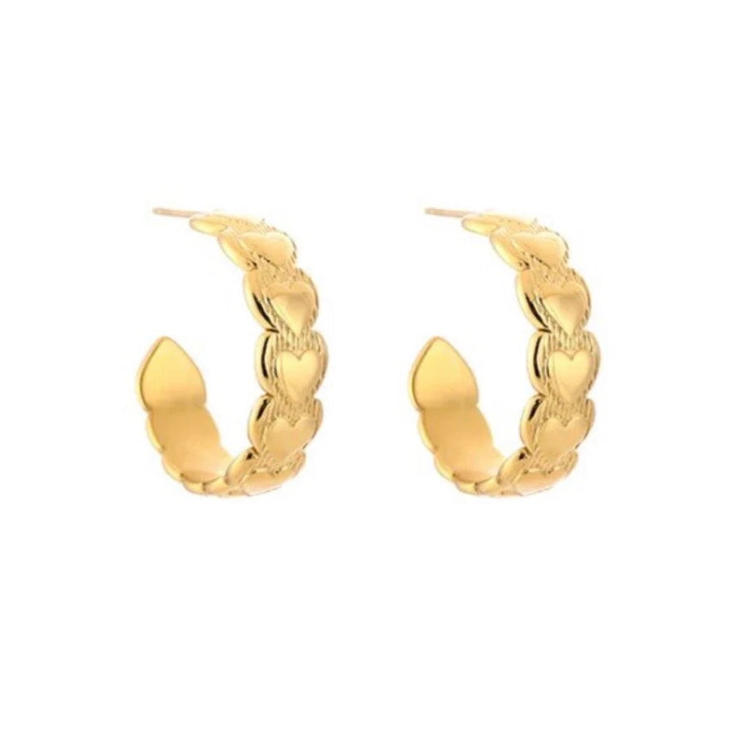 Hearts Hoops Gold