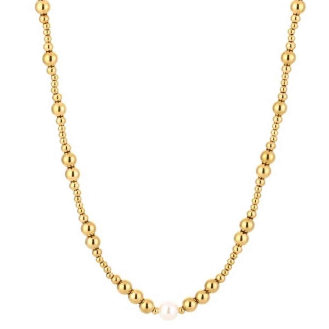 Anna Pearls Necklace Gold