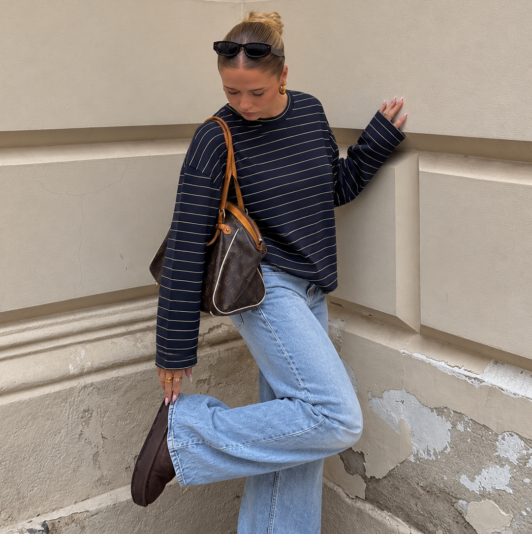 Elvie Striped Longsleeve Navy