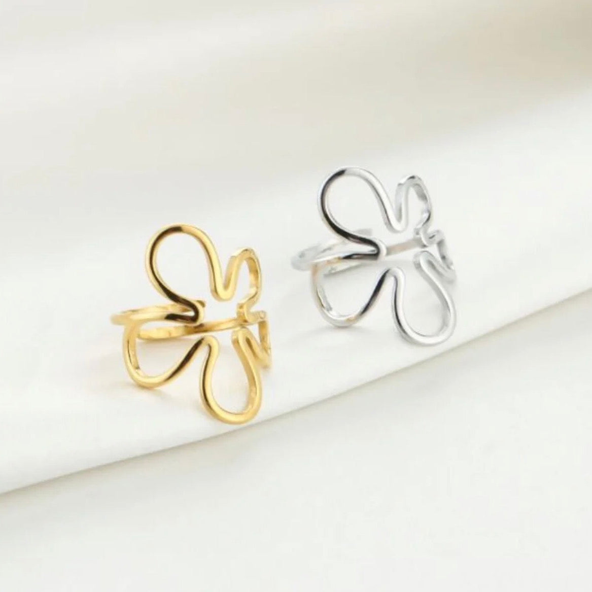 Flower Power Ring Silver