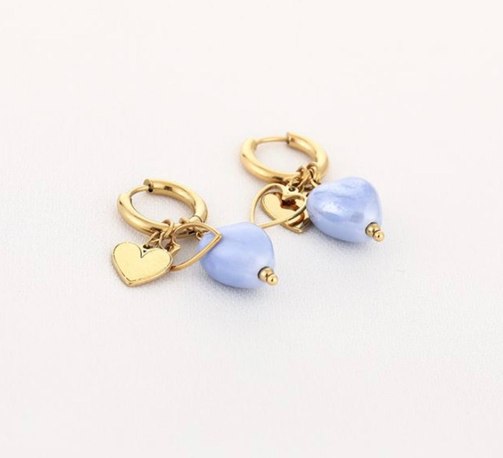 Tropical Heart Earrings