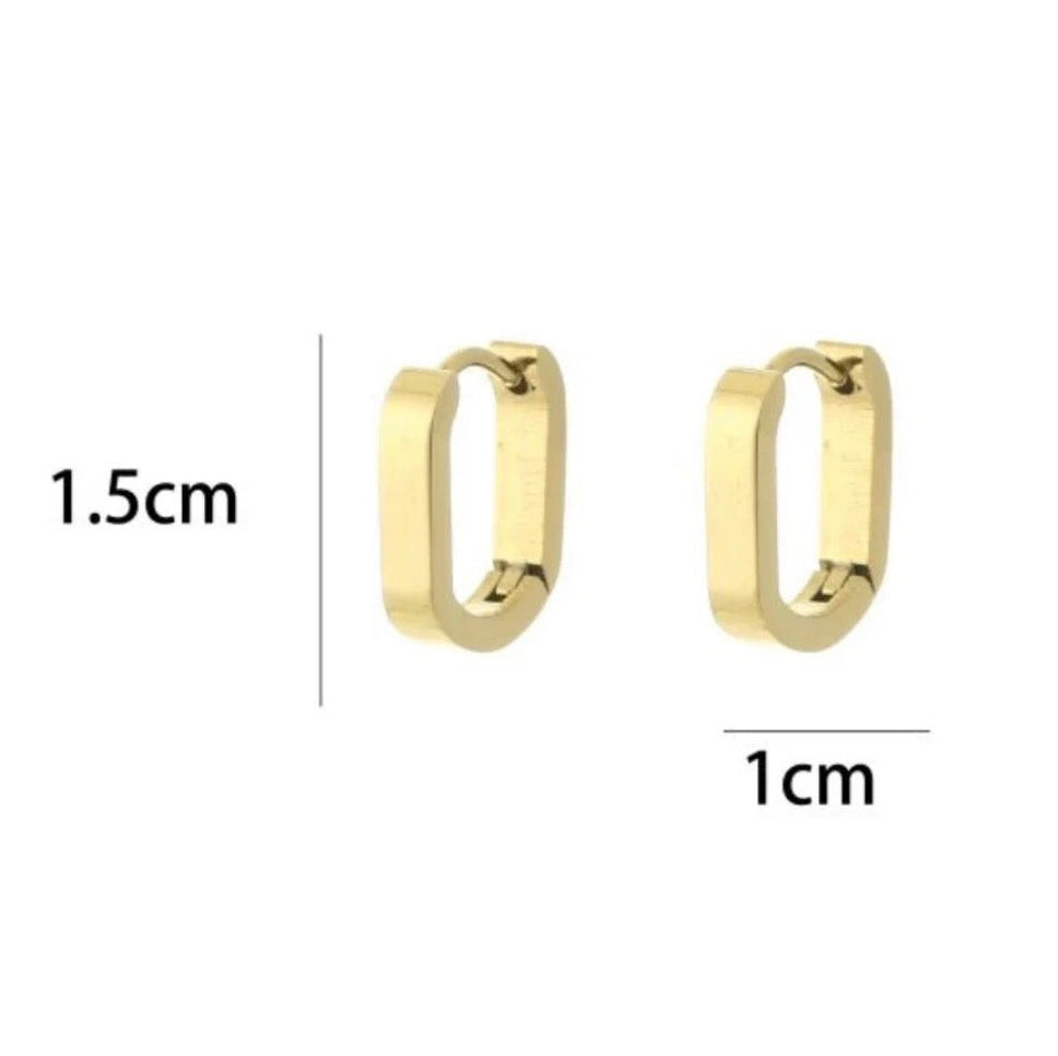 Mini Oval Hoops Gold