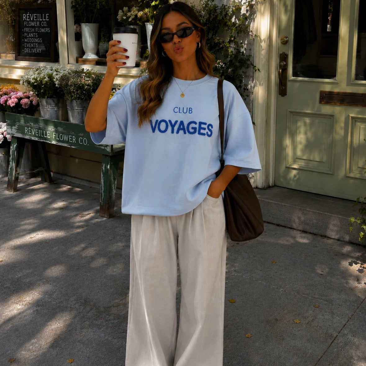 Voyages T-shirt blue