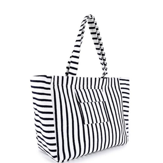 Beach Bag Blue & White