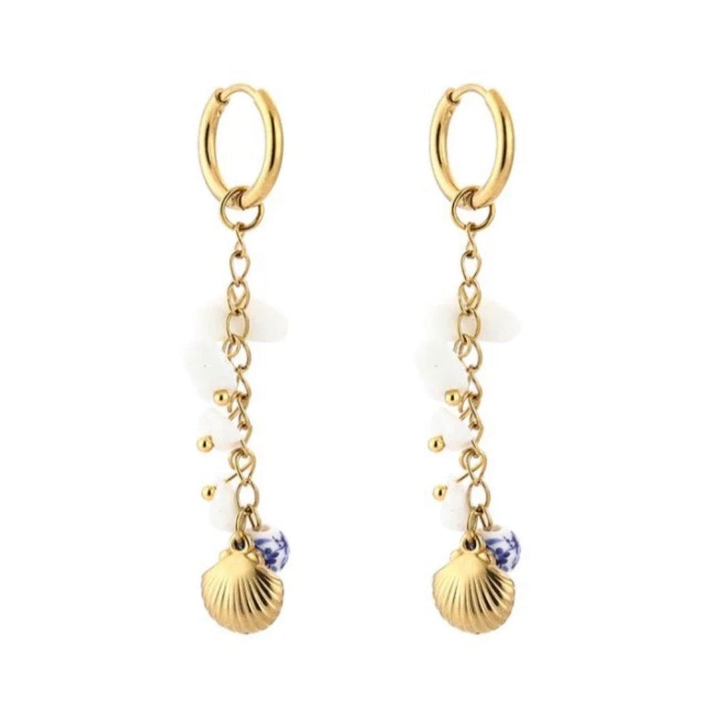 Seaside Shell Earrings Gold