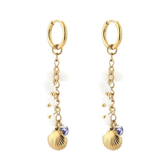 Seaside Shell Earrings Gold