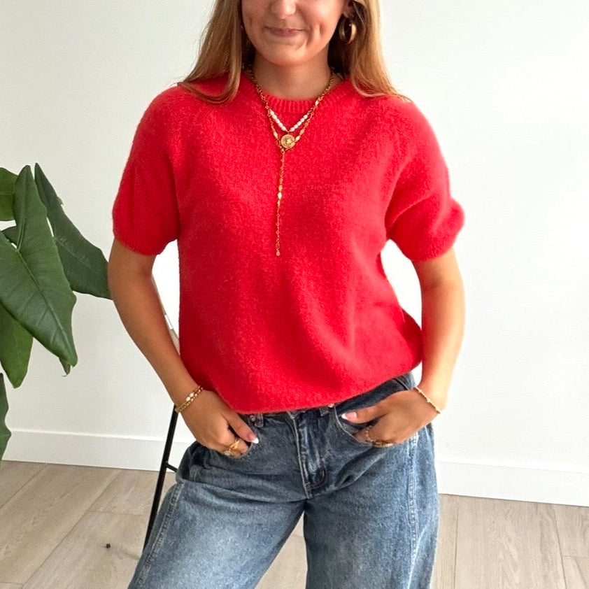Livia Top Cherry Red