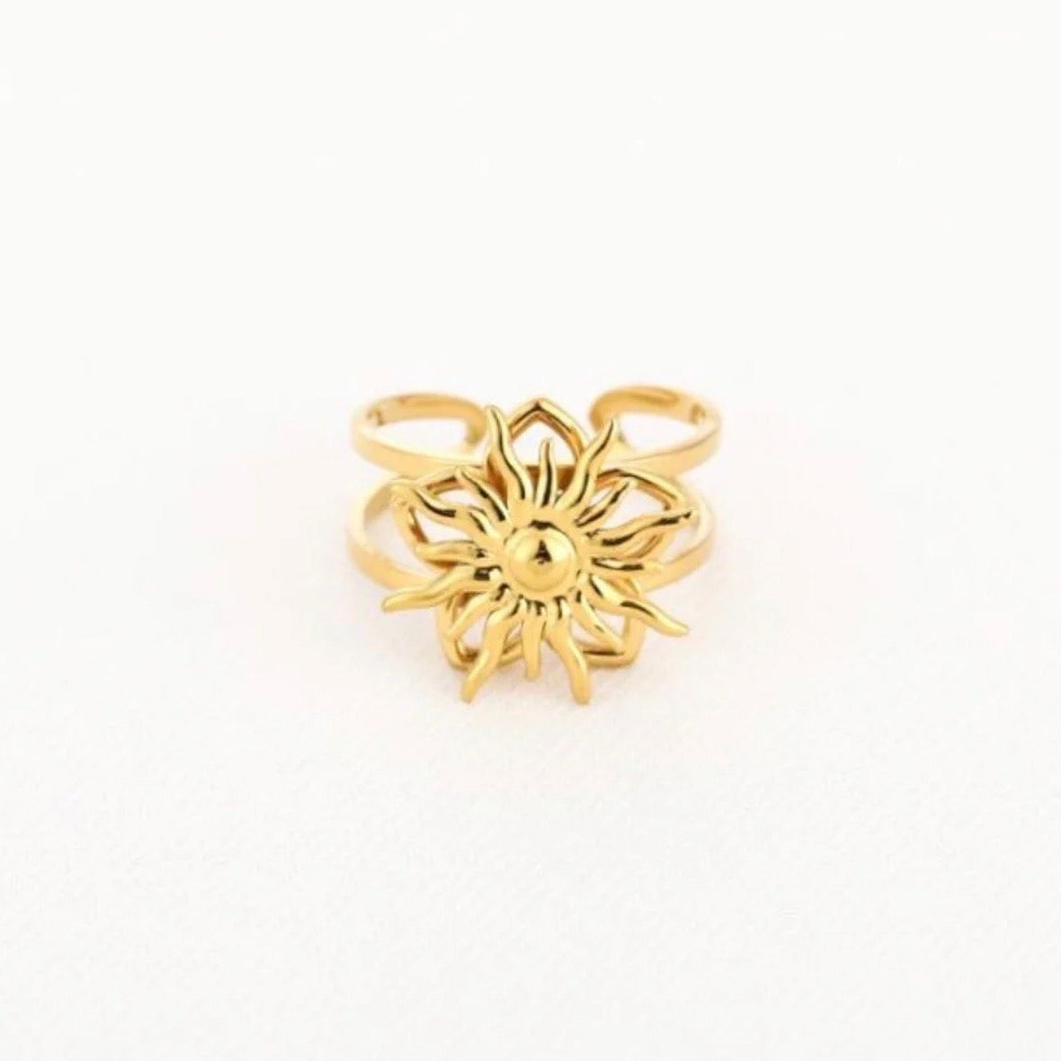 Sun Anxiety Ring Gold