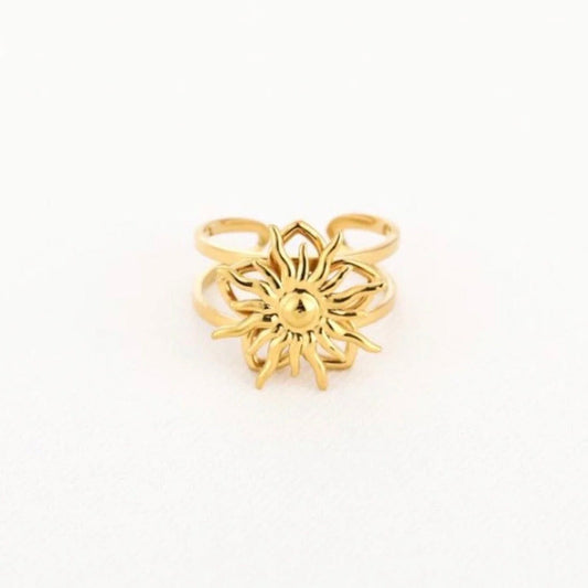 Sun Anxiety Ring Gold