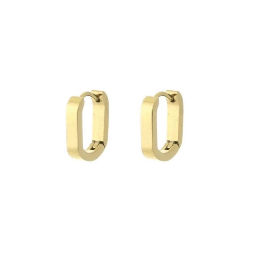 Mini Oval Hoops Gold