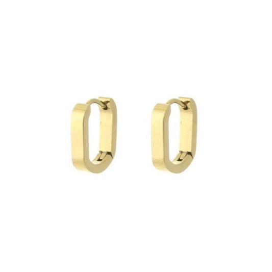 Mini Oval Hoops Gold
