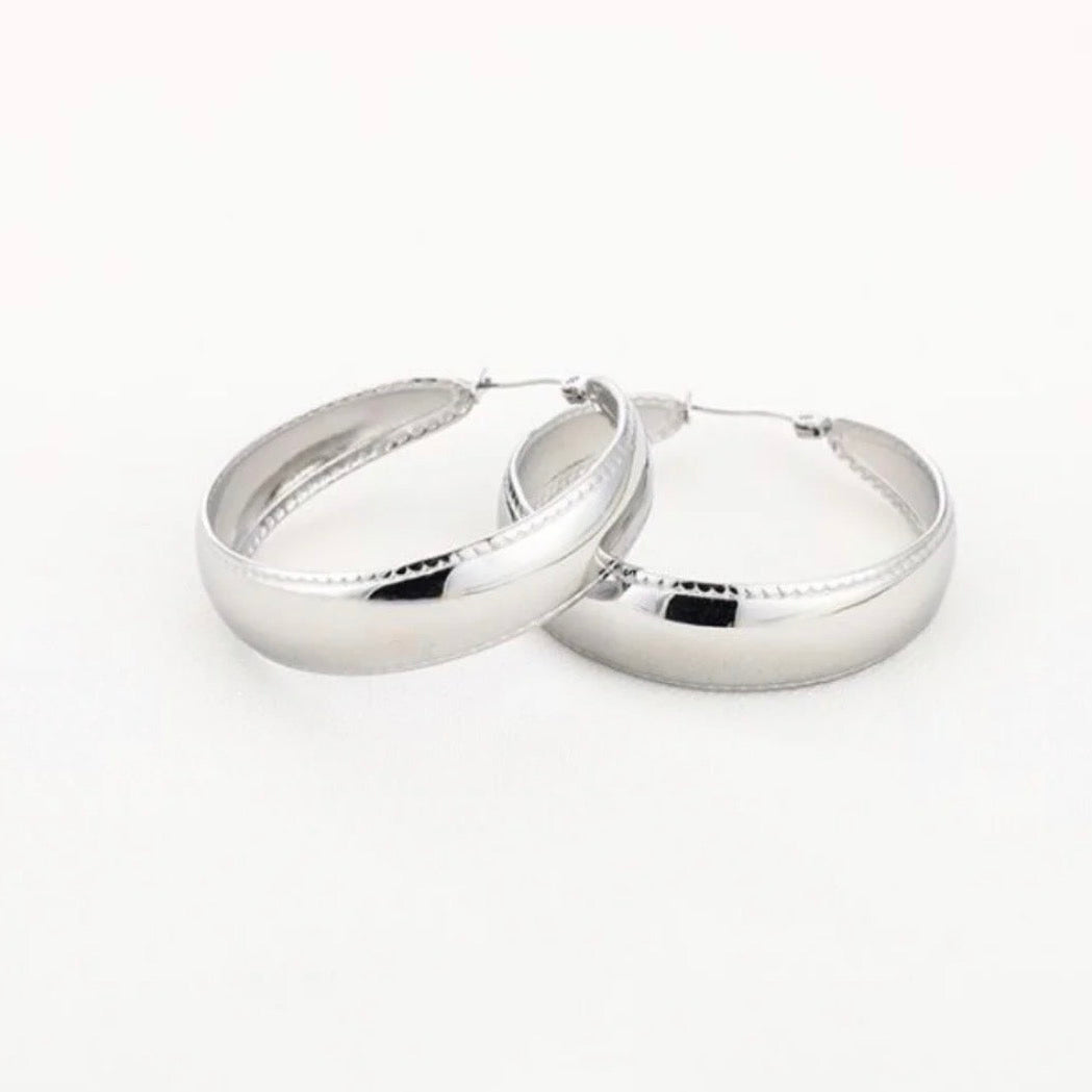 Elegant Hoops Silver