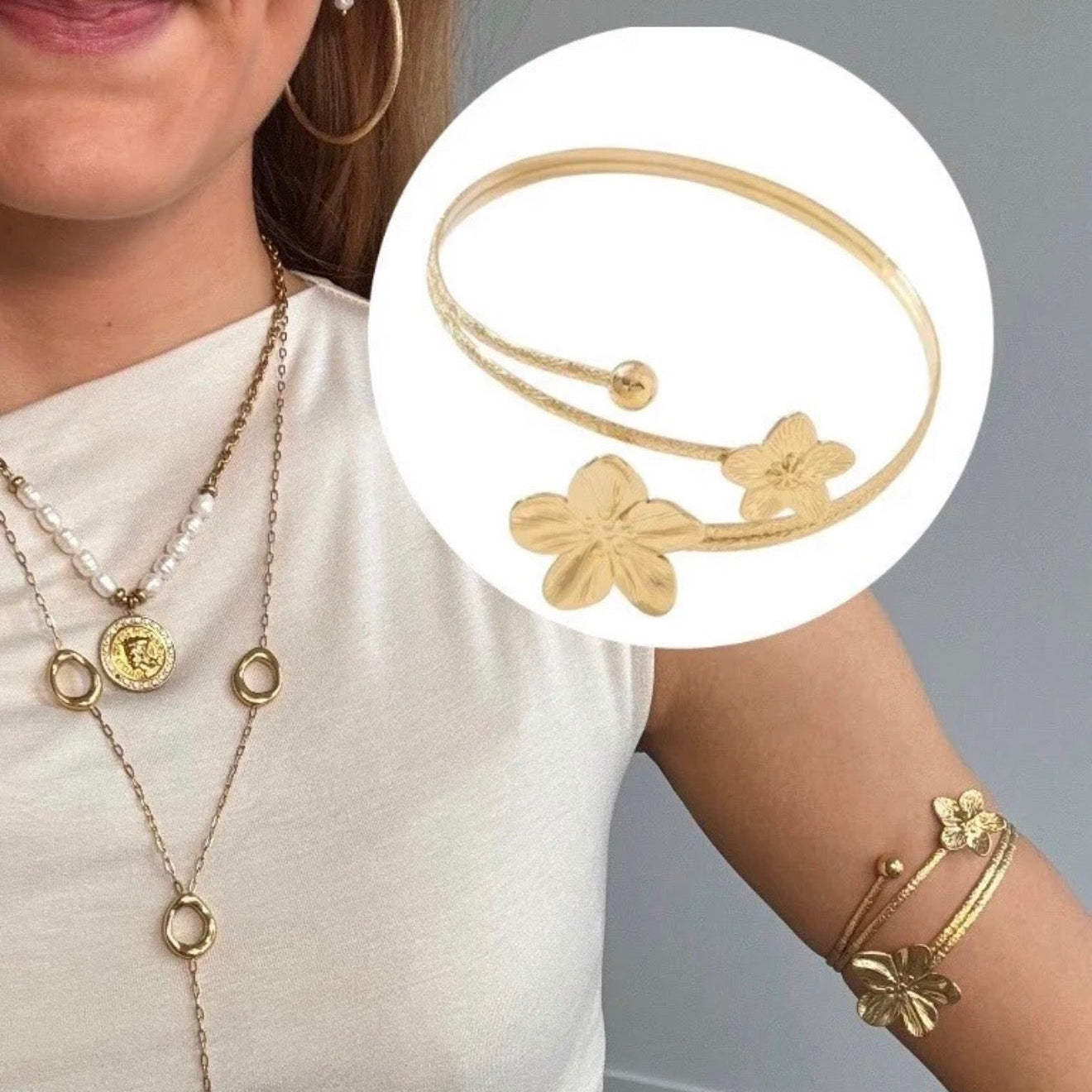 Lotus Flower Arm Jewellery