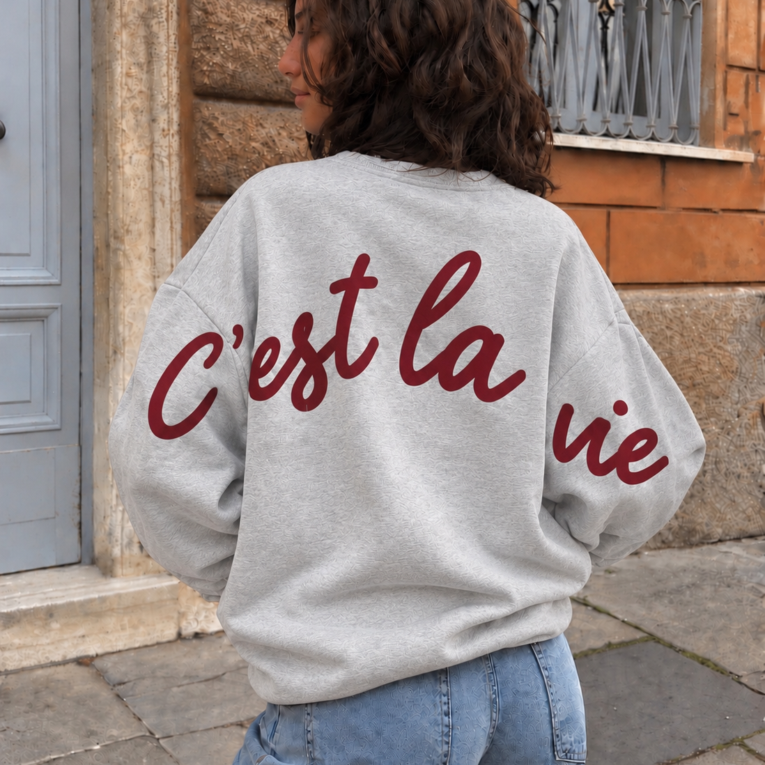 C’est La Vie Sweater Grey