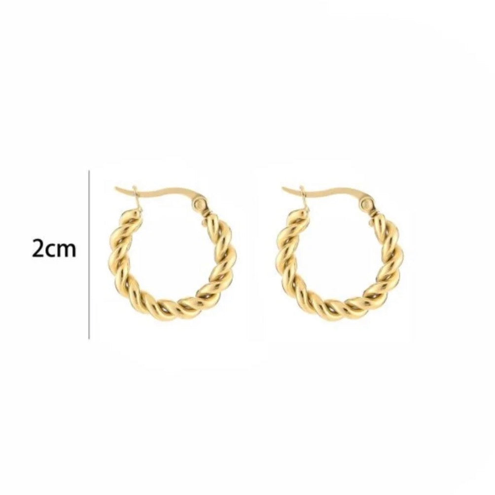 Twisted Hoops Gold