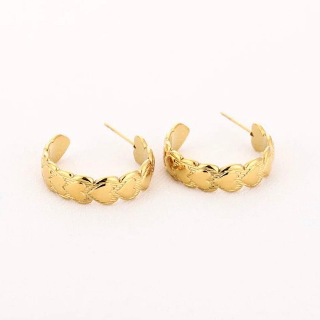 Hearts Hoops Gold